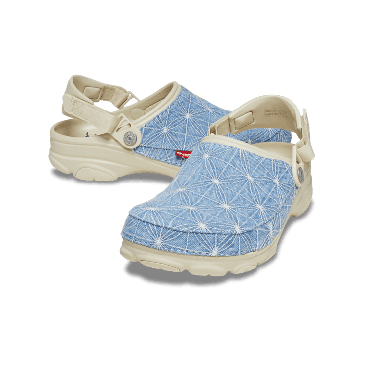 Crocs All-Terrain Clog Levi's Sashiko Denim Blue Angle 0