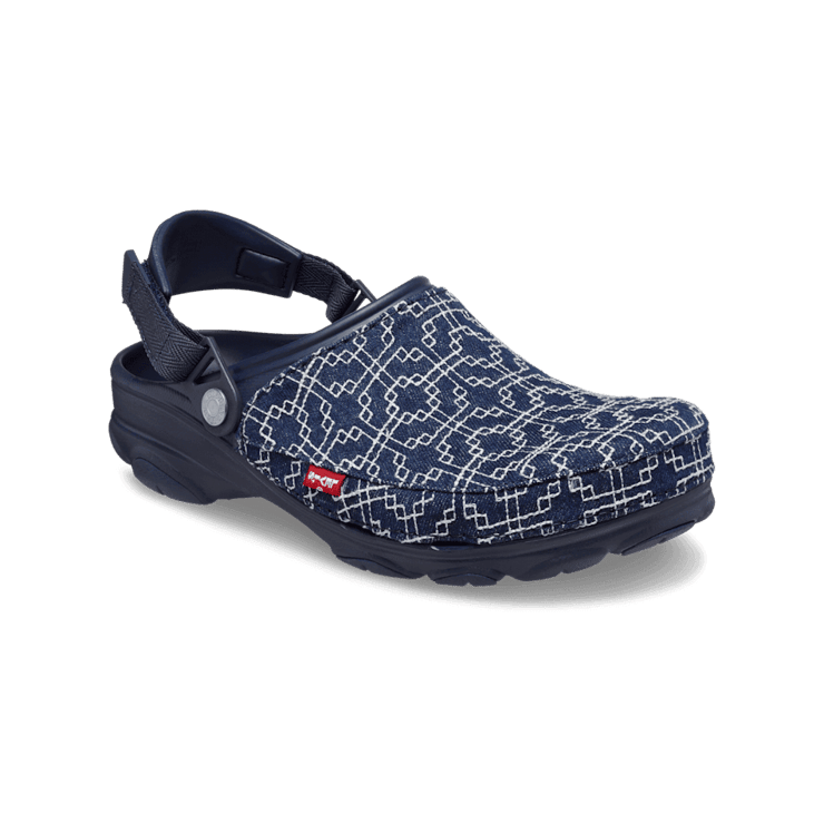 Crocs All-Terrain Clog Levi's Sashiko Denim Navy Angle 3