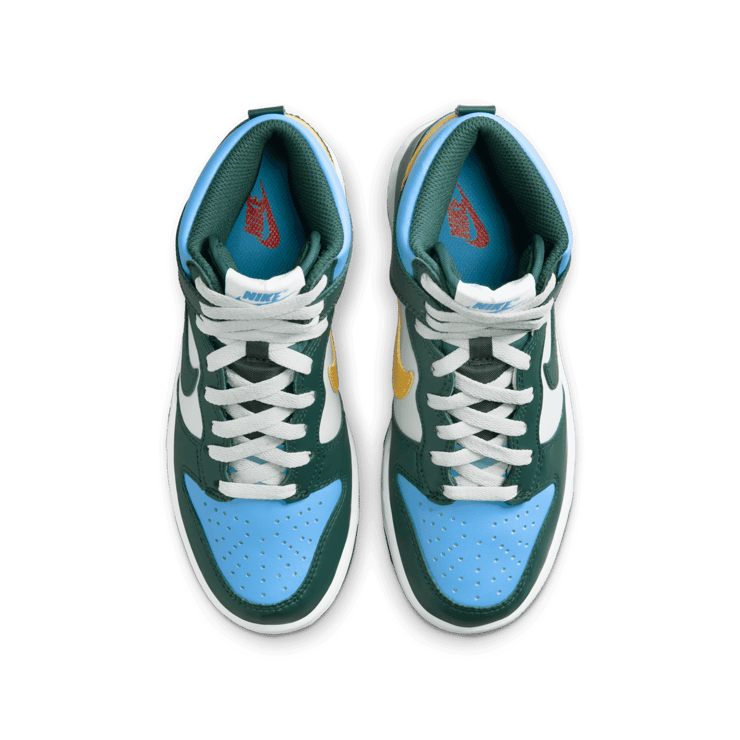 Nike Dunk High Deep Jungle University Blue (GS) Angle 1