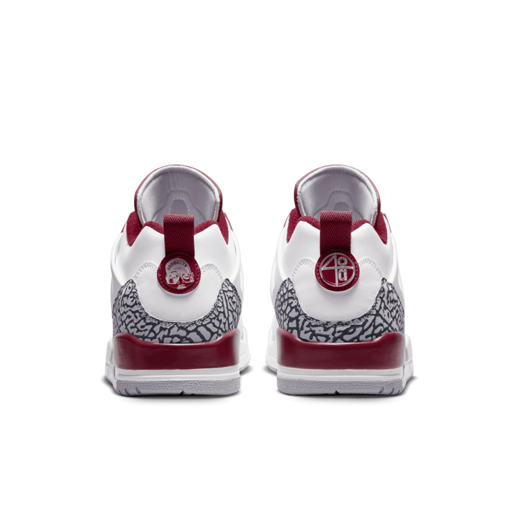 Jordan Spizike Low White Team Red Angle 3