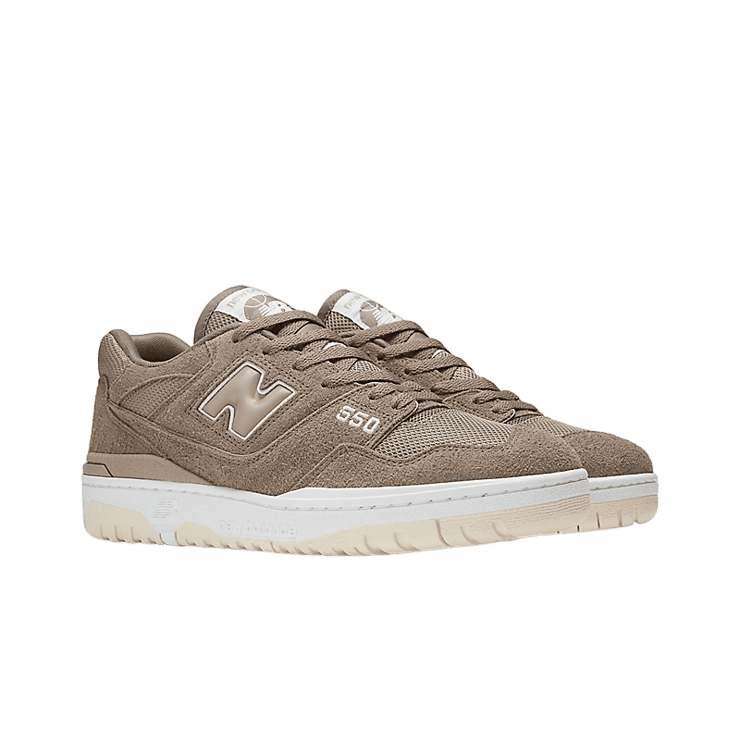 New Balance 550 Suede Mushroom Angle 1