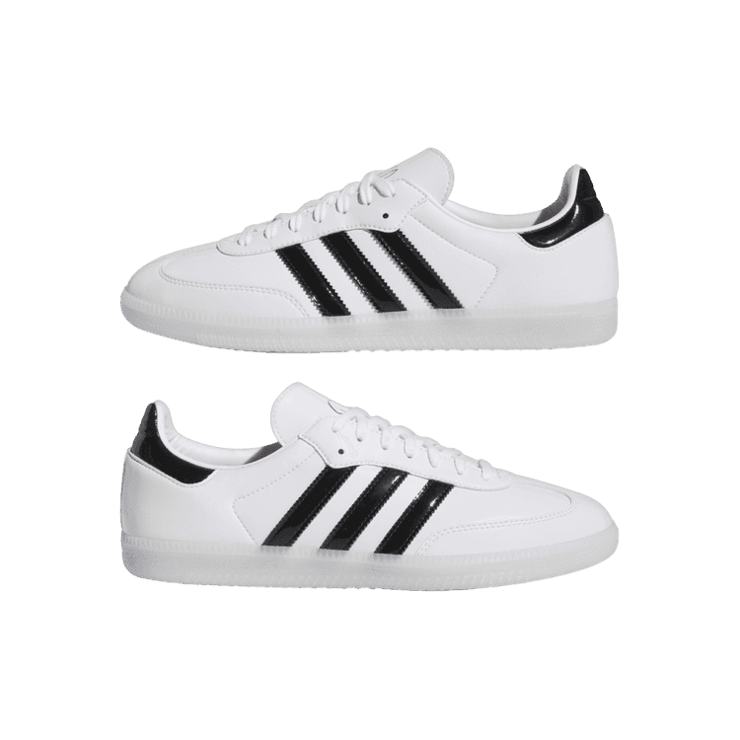 adidas Samba Patent Leather Jason Dill White Black Gold Angle 5