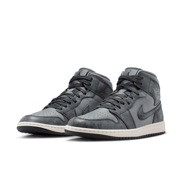 Air Jordan 1 Mid Distressed Smoke Grey (W) Angle 2