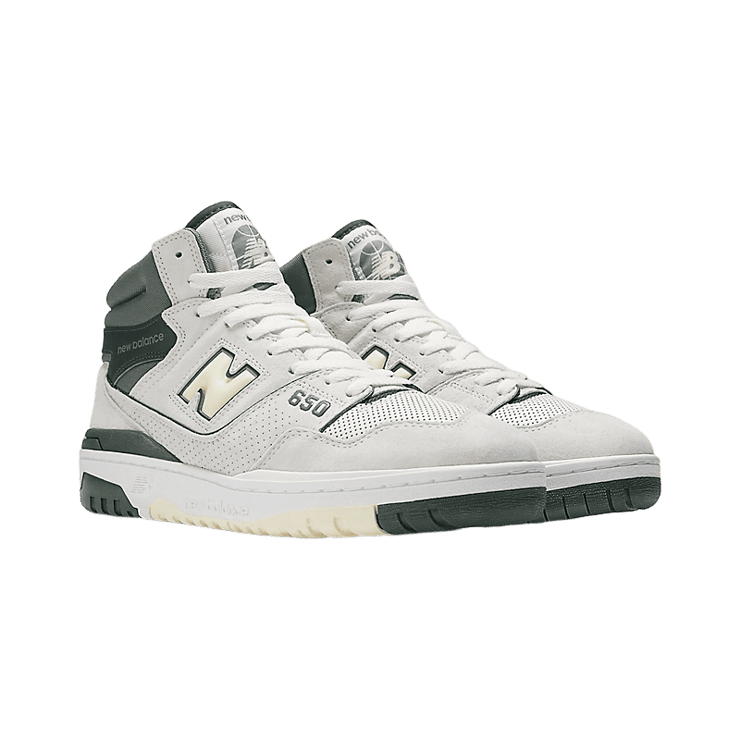 New Balance 650R Sea Salt Nightwatch Green Angle 2