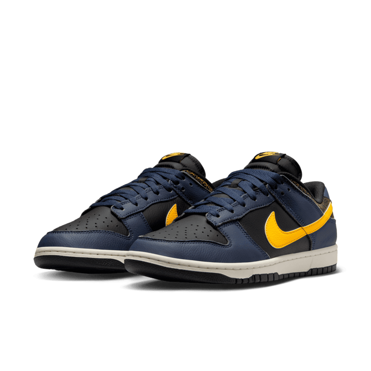 Nike Dunk Low Black Michigan Angle 2