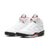Air Jordan 5 Retro Fire Red Silver Tongue Angle 2