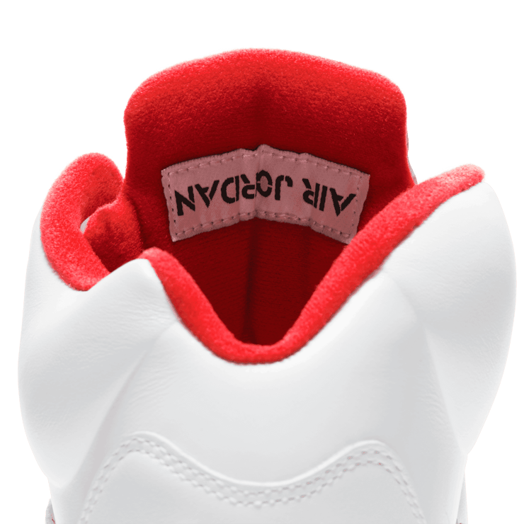 Air Jordan 5 Retro Fire Red Silver Tongue Angle 6