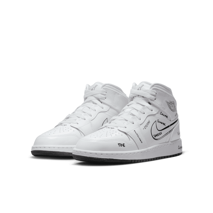 Jordan 1 Mid Schematic (GS) Angle 2