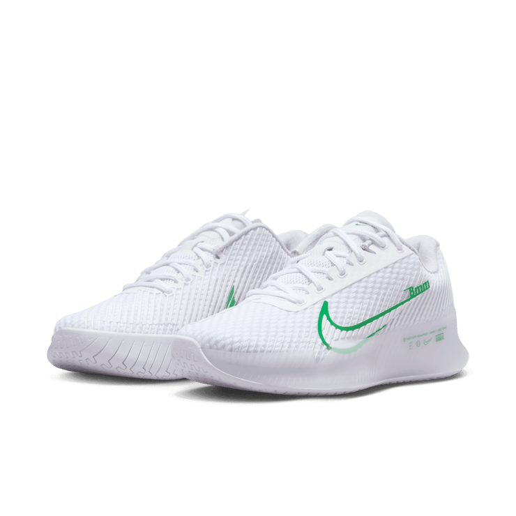 Nike Court Air Zoom Vapor 11 HC 'White Kelly Green' (W) Angle 2