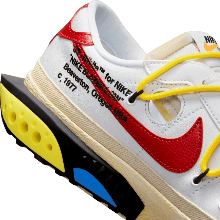 Nike Blazer Low 77 Off-White University Red Angle 7