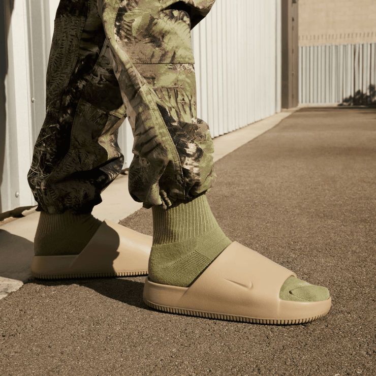 Nike Calm Slide Khaki Angle 0