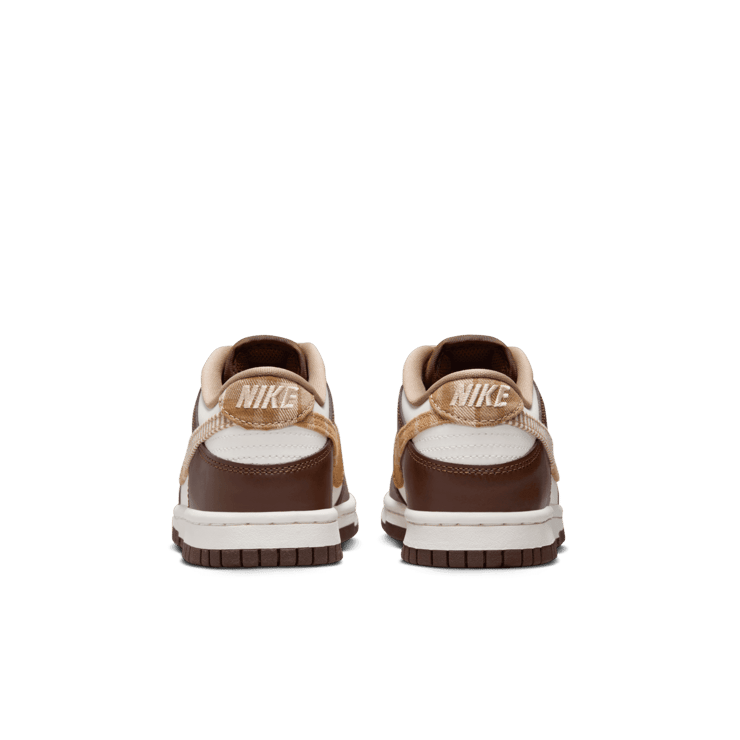 Nike Dunk Low Leather Plaid Brown (GS) Angle 3