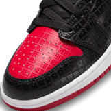 Jordan 1 Mid SS Black+Red=Bred (GS) Angle 4