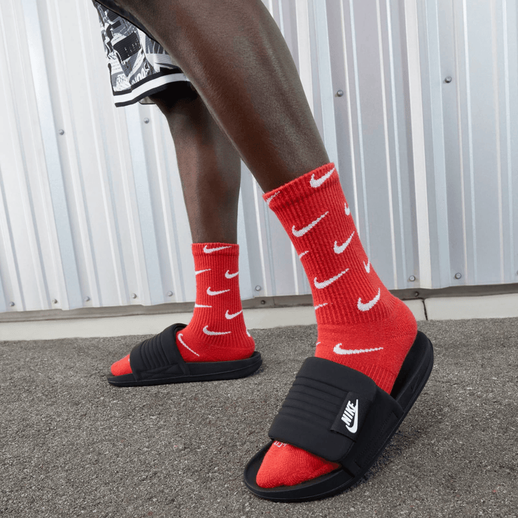 Nike Offcourt Adjust Slide 'Black White' Angle 5