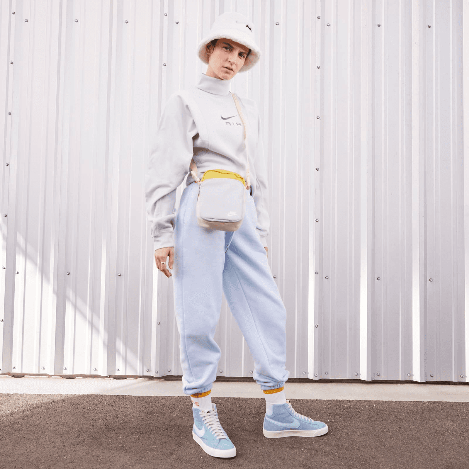 nike blazer mid 77 with sweatpants