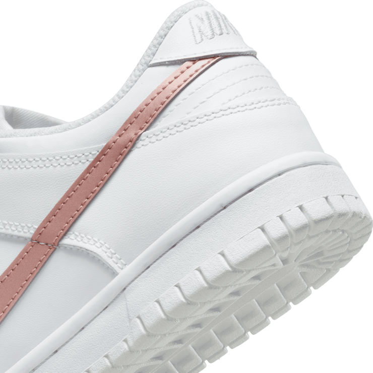 Nike Dunk Low White Pink (GS) Angle 5