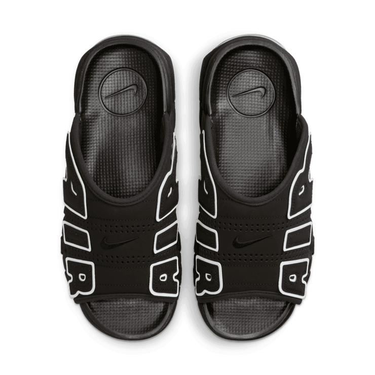 Nike Air More Uptempo Slide ‘Black - Black Sole’ Angle 2