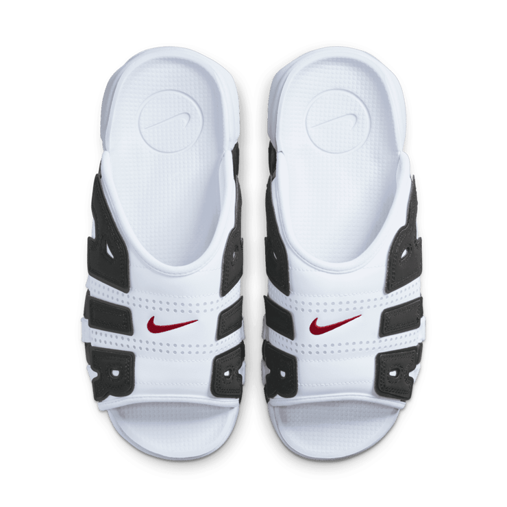 Nike Air More Uptempo Slide 'White Black Red' Angle 1