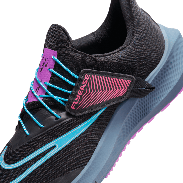 Nike Air Zoom Pegasus 39 FlyEase SE 'Black Baltic Blue' (W) Angle 7