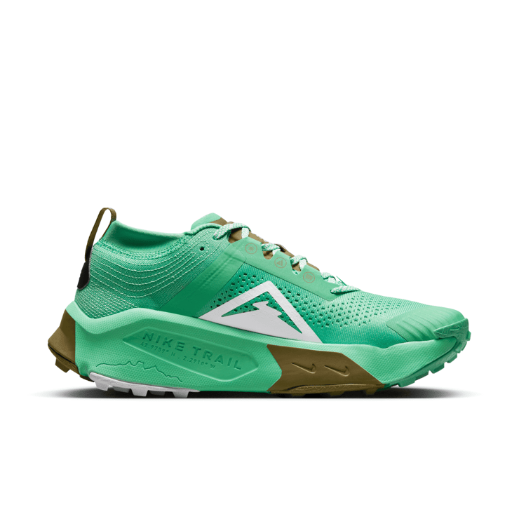 Nike ZoomX Zegama 'Spring Green Olive Flak' Angle 1
