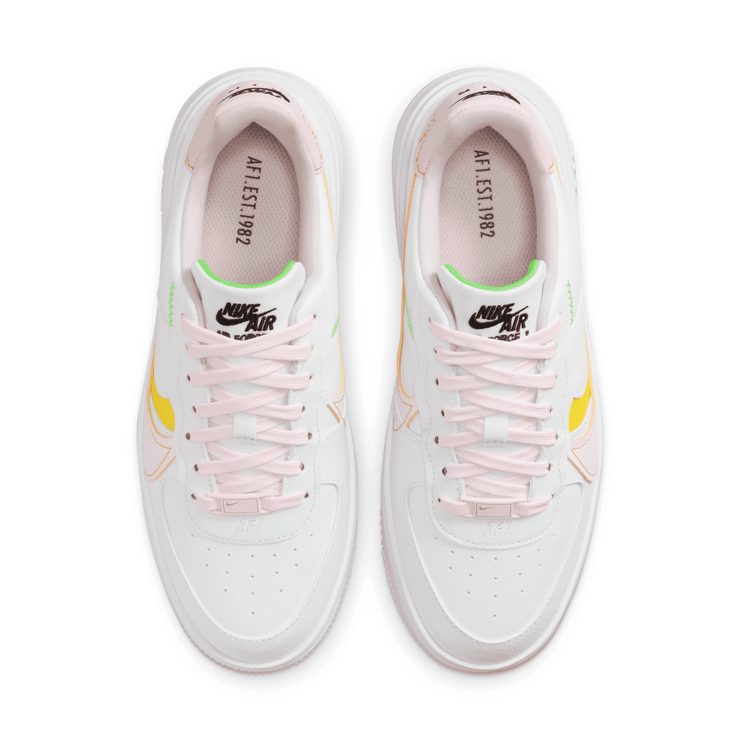 Nike Air Force 1 PLT.AF.ORM 'White Pearl Pink' (W) Angle 2
