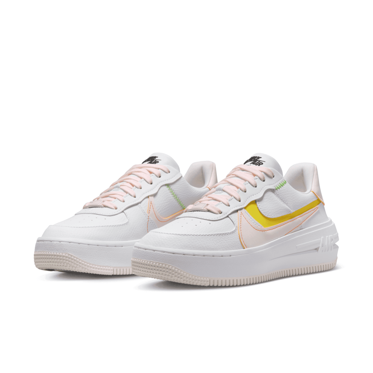 Nike Air Force 1 PLT.AF.ORM 'White Pearl Pink' (W) Angle 3