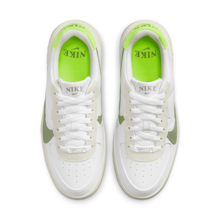 Nike Air Force 1 PLT.AF.ORM 'White Oil Green' (W) Angle 2