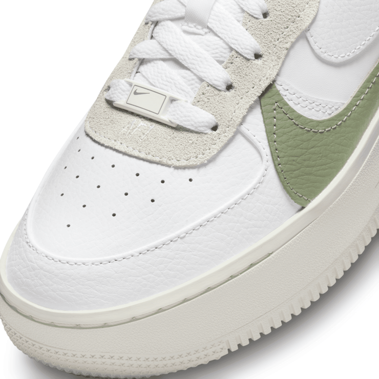 Nike Air Force 1 PLT.AF.ORM 'White Oil Green' (W) Angle 5