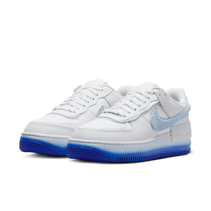 Nike Air Force 1 Shadow 'Chenille Swoosh - Blue Tint' (W) Angle 3