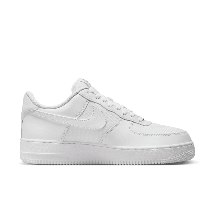 Nike Air Force 1 '07 LV8 'White Metallic Silver' Angle 1