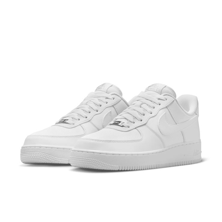 Nike Air Force 1 '07 LV8 'White Metallic Silver' Angle 3