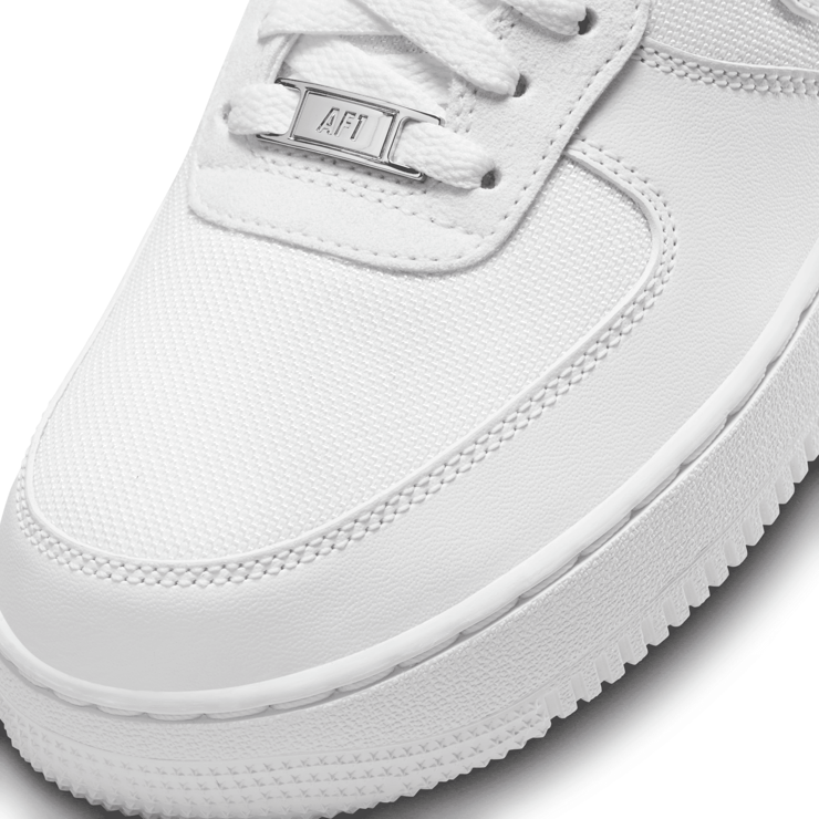 Nike Air Force 1 '07 LV8 'White Metallic Silver' Angle 5