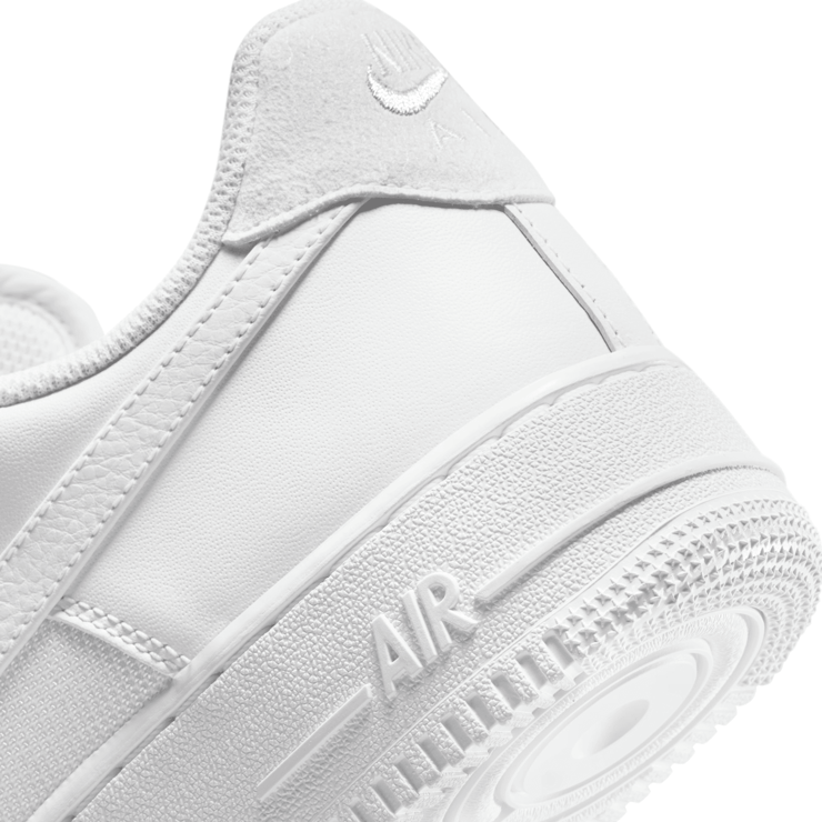 Nike Air Force 1 '07 LV8 'White Metallic Silver' Angle 6