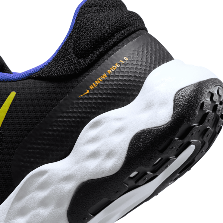 Nike Renew Ride 3 'Black High Voltage' Angle 6