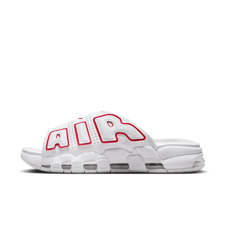 Nike Air More Uptempo Slide 'White University Red' Angle 0