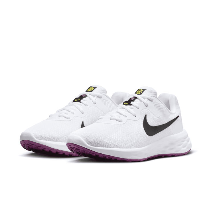 Nike Revolution 6 Wide 'White Vivid Purple' (W) Angle 3