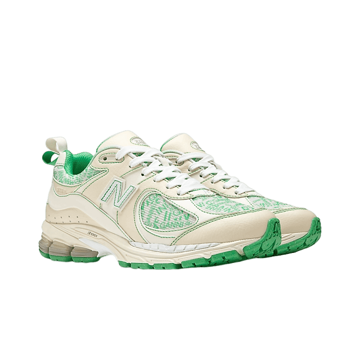 New Balance 2002R GANNI Cream Green Angle 2