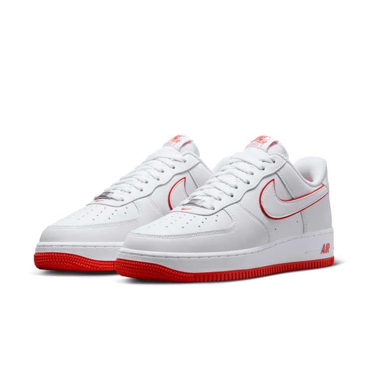 Nike Air Force 1 '07 'White Picante Red' Angle 3