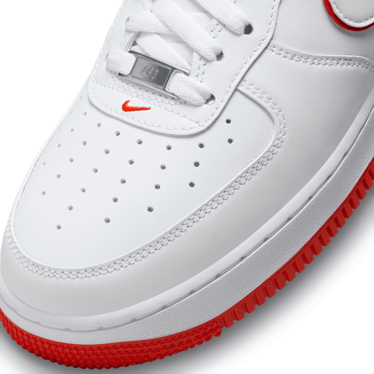Nike Shoe White And Red Bottom Air Force Red Bottom AF1 Mid