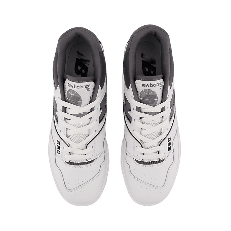 New Balance 550 White Grey Dark Grey Angle 0