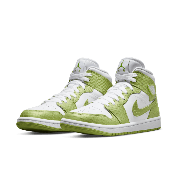 Jordan 1 Mid Green Python (W) Angle 2