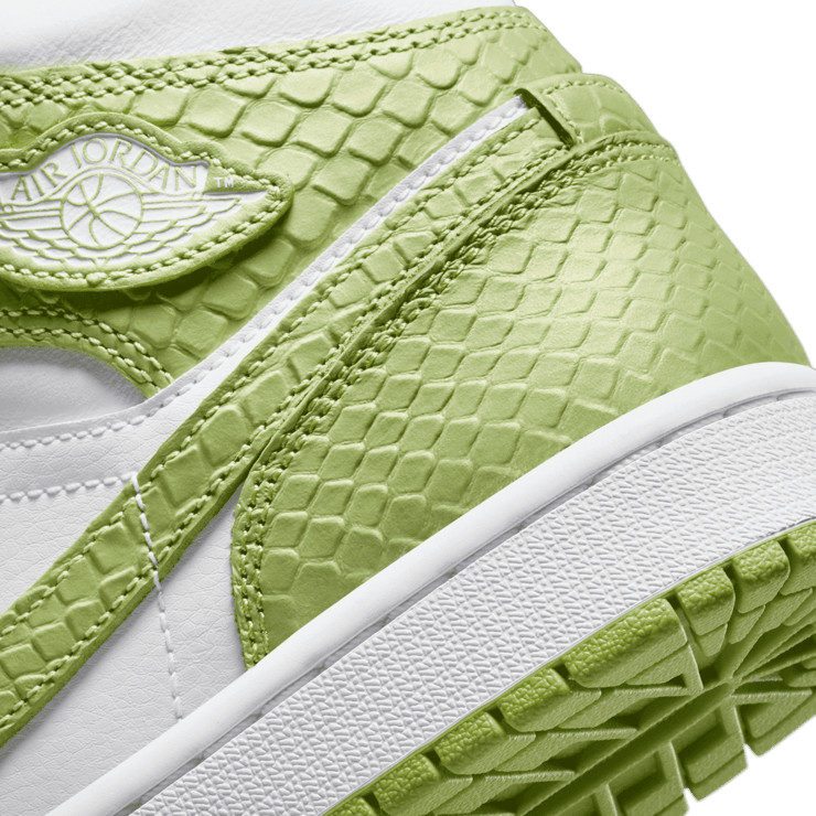 Jordan 1 Mid Green Python (W) Angle 5