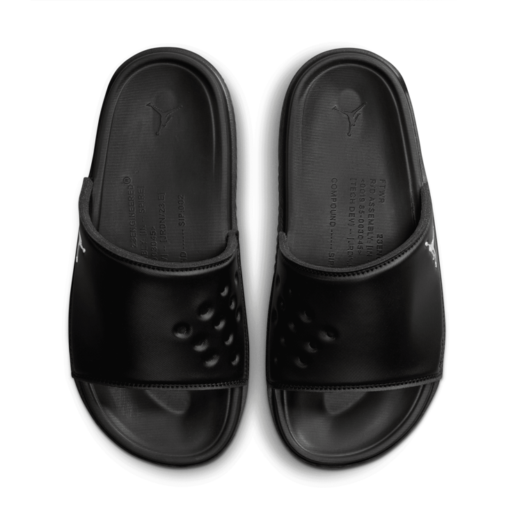 Jordan Play Slide 'Black Metallic Silver' Angle 3