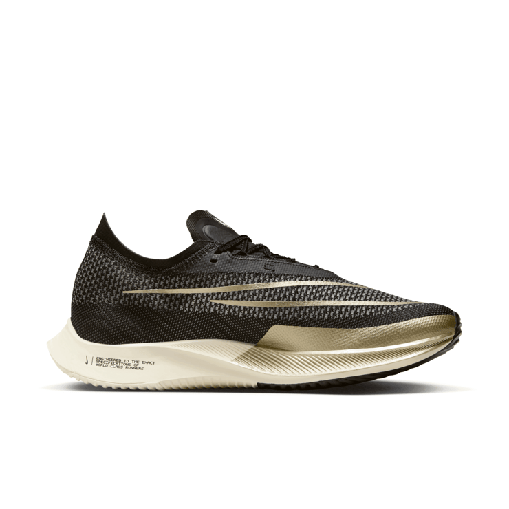 Nike ZoomX Streakfly 'Black Metallic Gold Grain' Angle 1