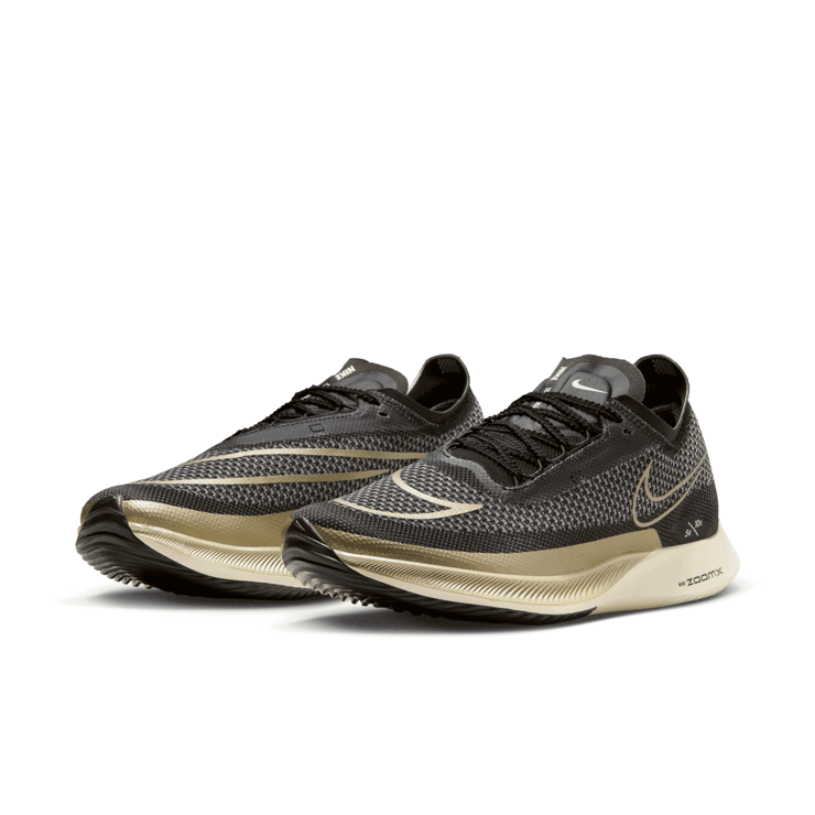 Nike ZoomX Streakfly 'Black Metallic Gold Grain' Angle 3