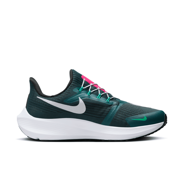 Nike Air Zoom Pegasus 39 FlyEase 'Deep Jungle Metallic Silver' (W) Angle 1