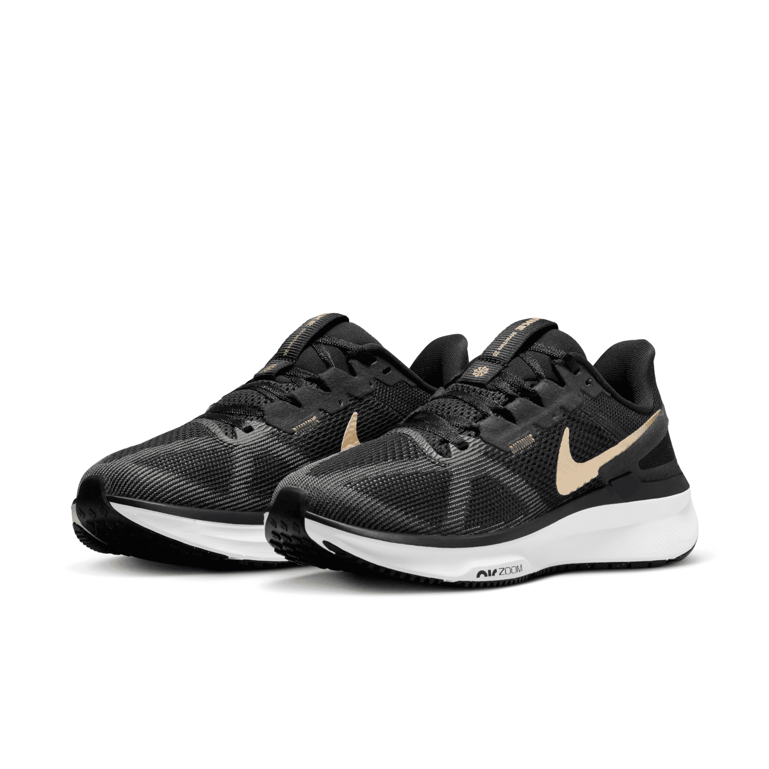 nike zoom air black and gold