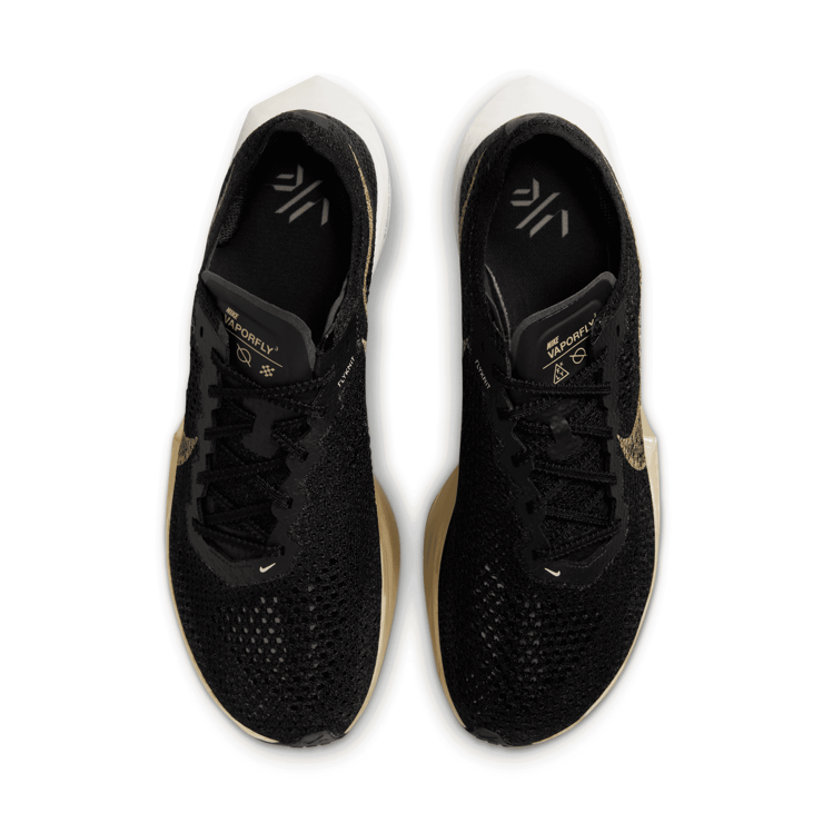 Nike ZoomX VaporFly Next% 3 'Black Metallic Gold Grain' Angle 2