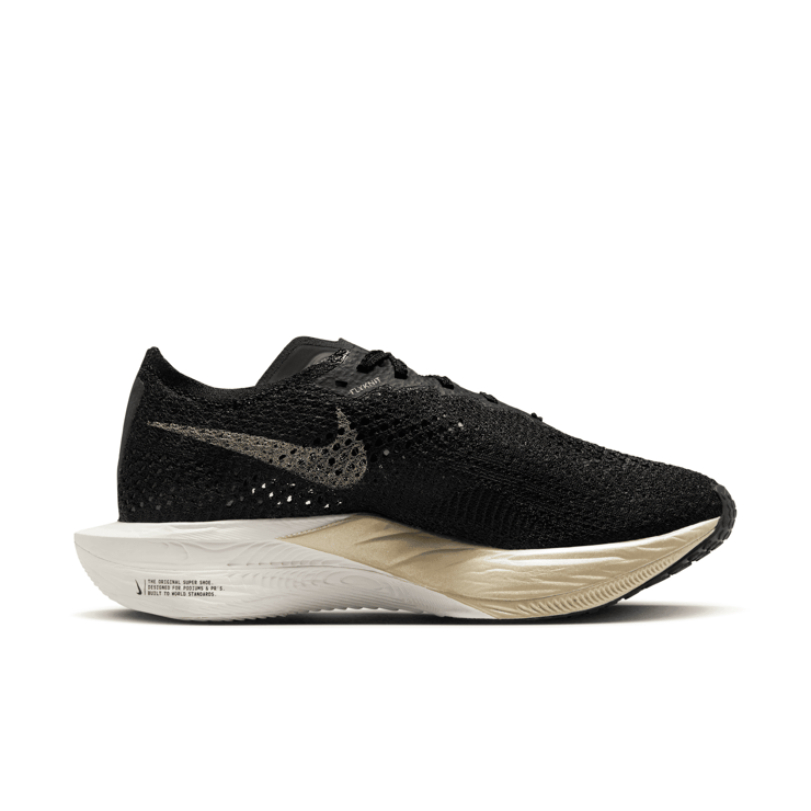 Nike ZoomX VaporFly Next% 3 'Black Metallic Gold Grain' (W) Angle 1