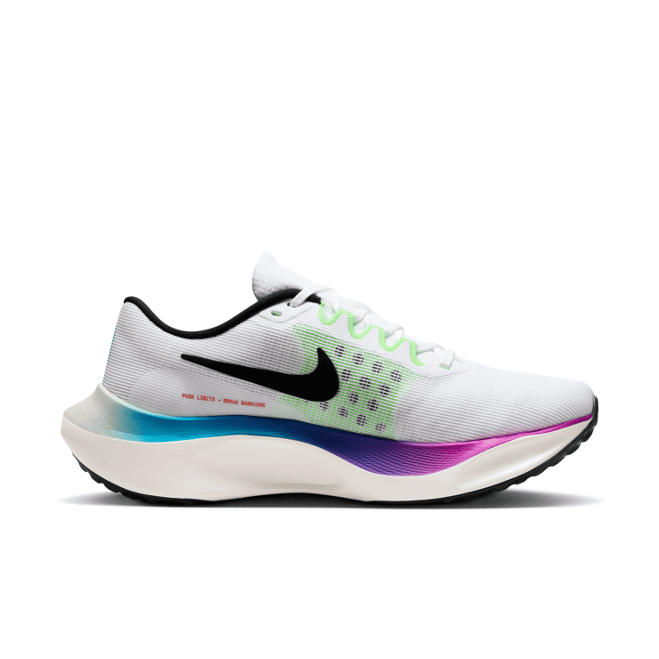 Nike Zoom Fly 5 'White Multi-Color Gradient' Angle 1